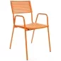 Mobile Preview: Schaffner Stuhl Lamello mit Armlehnen orange-orange