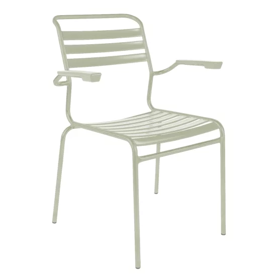 Schaffner Lättli-Stuhl Säntis mit Armlehnen Pastellgrün-Pastellgrün