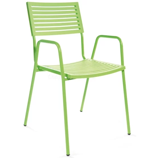 Schaffner Stuhl Lamello mit Armlehnen hellgrün-hellgrün