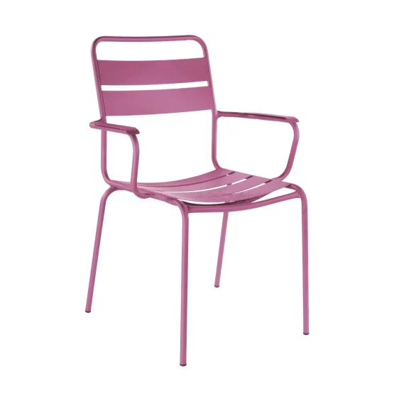 Schaffner Stuhl Glarus mit Armlehnen Pink-Pink