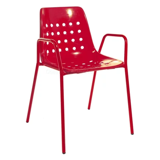 Schaffner Stuhl Bermuda mit Armlehne Rot