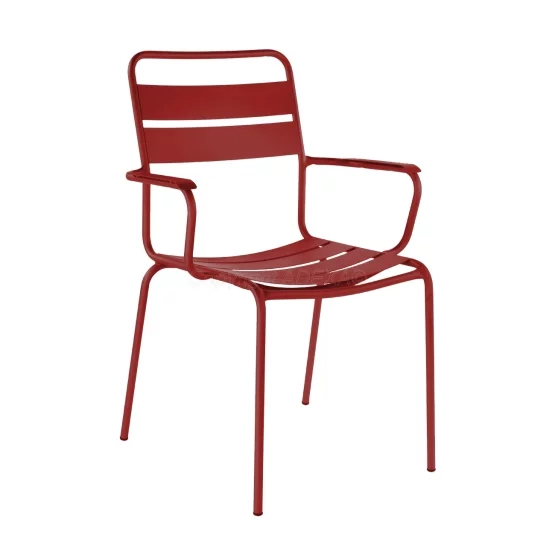 Schaffner Stuhl Glarus mit Armlehnen Rot-Rot