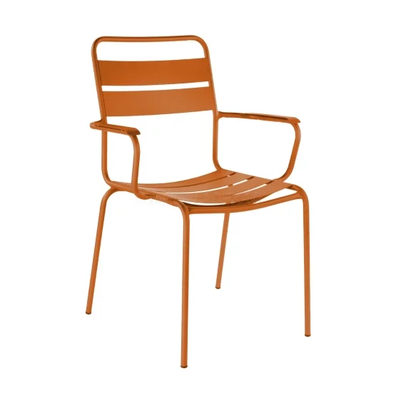 Schaffner Stuhl Glarus mit Armlehnen Orange-Orange