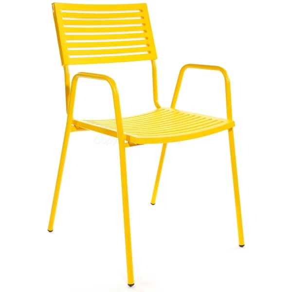 Schaffner Stuhl Lamello mit Armlehnen gelb-gelb
