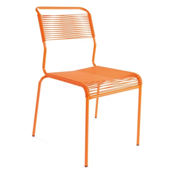 Schaffner Spaghetti-Stuhl Säntis ohne Armlehnen Orange-Orange